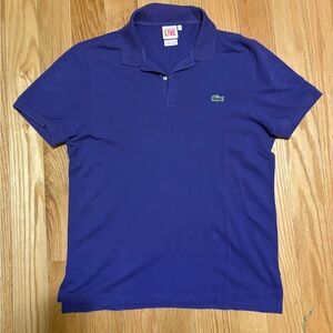 Lacoste Live Men's Purple Polo Short Sleeve Shirt